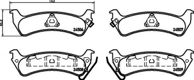 HELLA PAGID 8db355013091 -  Комплект тормозных колодок, дисковый тормоз